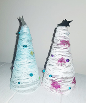 Confection d'un sapin de Noël en fil